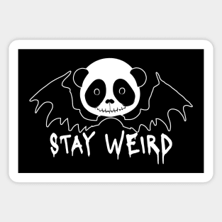 Gothic Panda with Bad Wings | Stay Weird Sticker